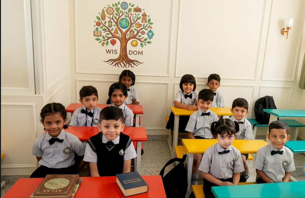 Happy school children